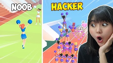 CHEERLEADER NOOB VS HACKER !!? - Cheerleader Run 3D
