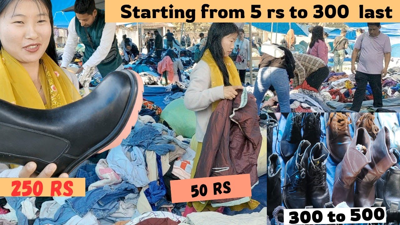 Nagaland Biggest second hand market //chumukedima weekly second hand saturday market(winter clothes)