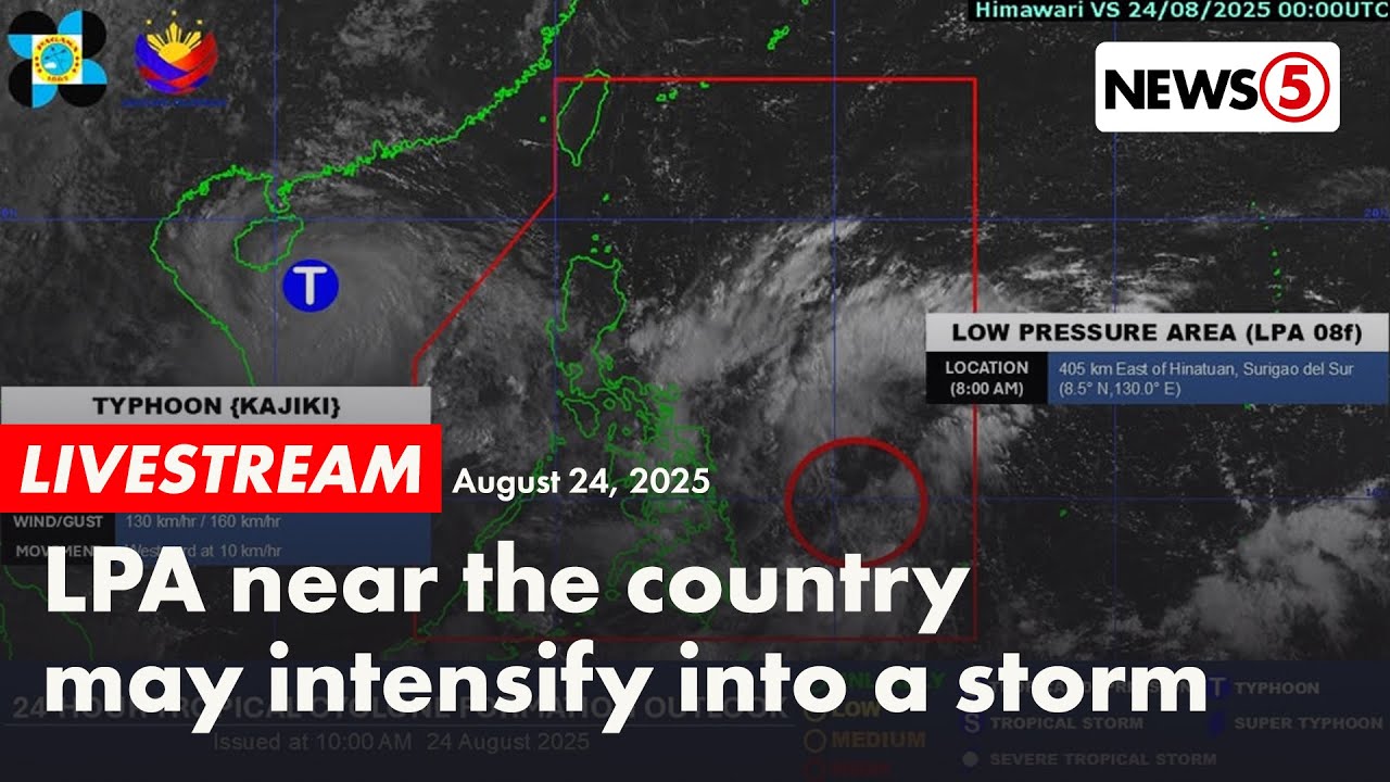 LIVE | PAGASA issues public weather forecast (Aug. 24, 5 p.m.)