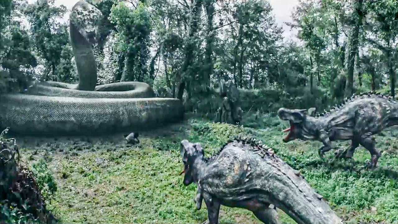 【电影合集】母子被暴龙追杀！上古巨蛇竟救下了他们，大战暴龙！