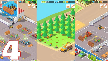 Idle Forest Lumber Inc: Timber Factory Tycoon - Gameplay Walkthrough Part 4 (iOS, Android)