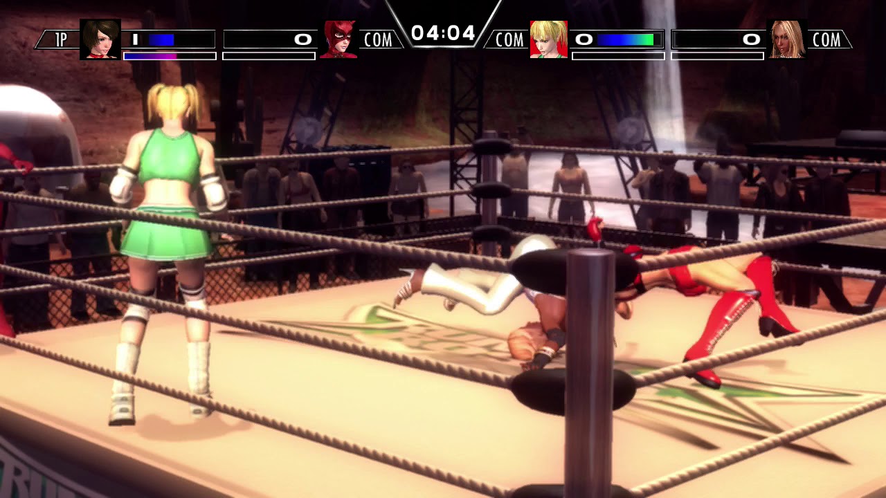 Rumble Roses Xx Reiko Hinomoto And Evil Rose Vs Becky And Aisha Youtube