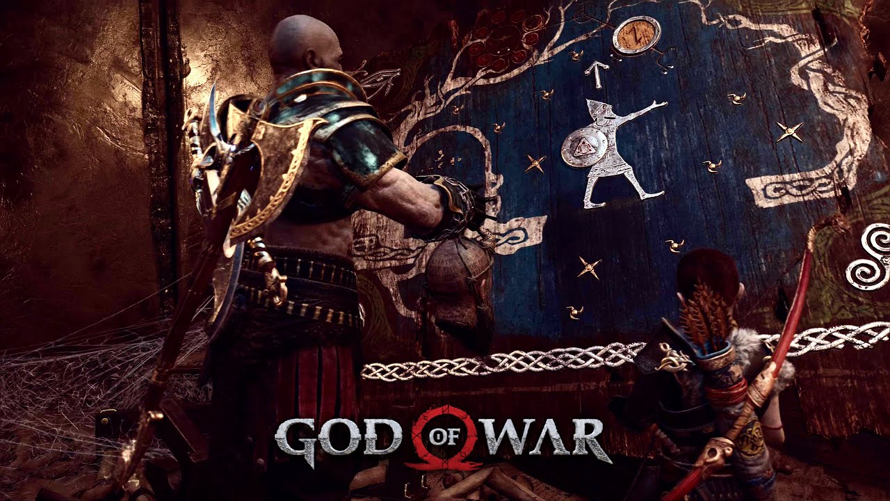 Kratos and Atreus find Tyr's Missing Panel and it's secrets. God of War. 4K