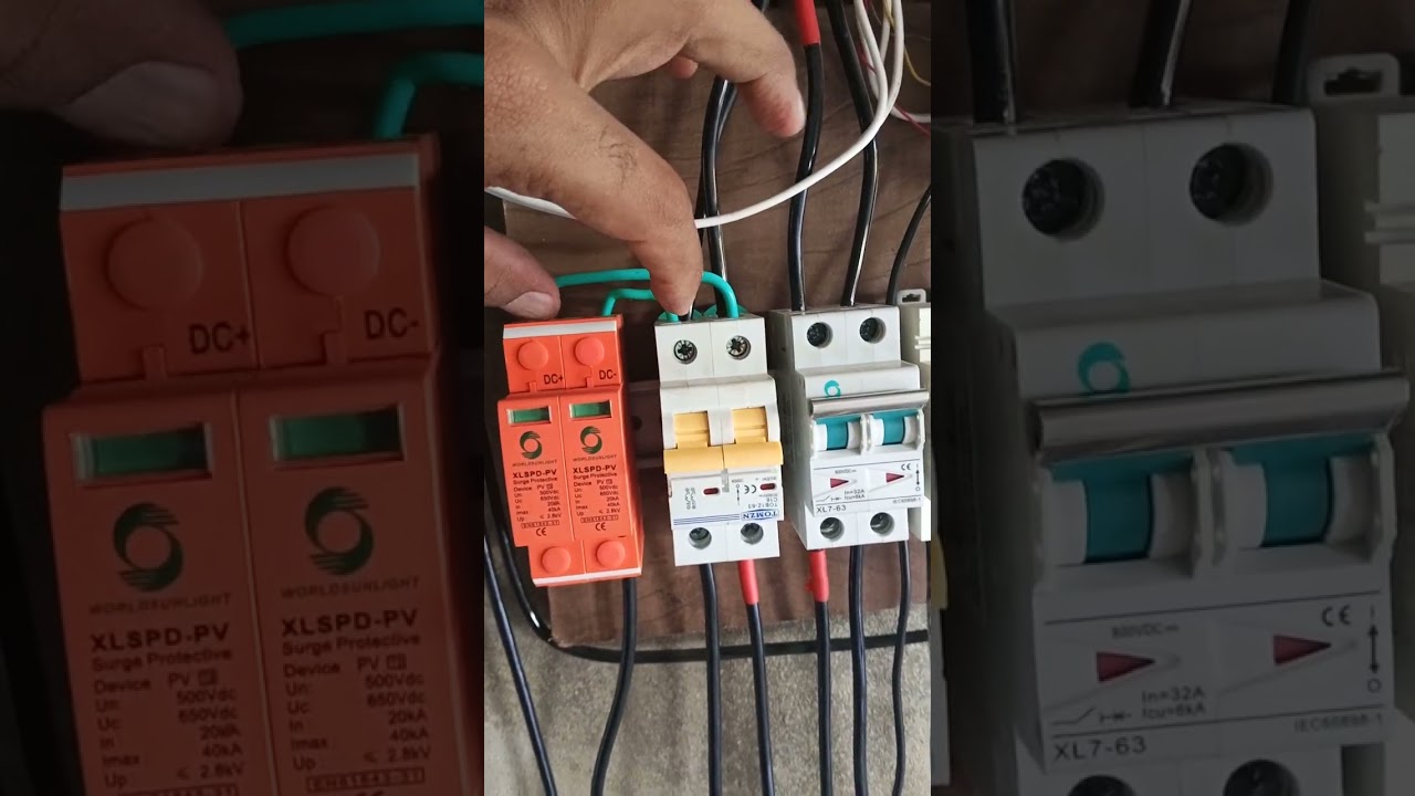 DPS DC fotovoltaico manutenção e correção da ligação do mini sistema solar offgrid.