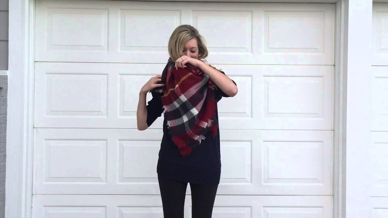 How I Tie My Blanket Scarf YouTube