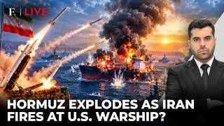 Iran 'Blasts' Cruise Missiles At Ship; Explosions Rock Hormuz as IRGC Launcher 'Hit'| Firstpost Live