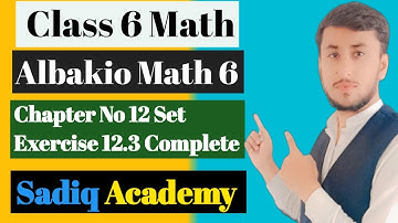 Class 6th Math Exercise 12.3 Complete.Chapter No 12