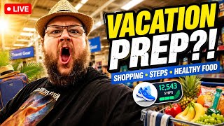 CAN A 400LB MAN GET VACATION READY IN ONE DAY? 😳 Shopping, Steps & Cooking 🔴 LIVE