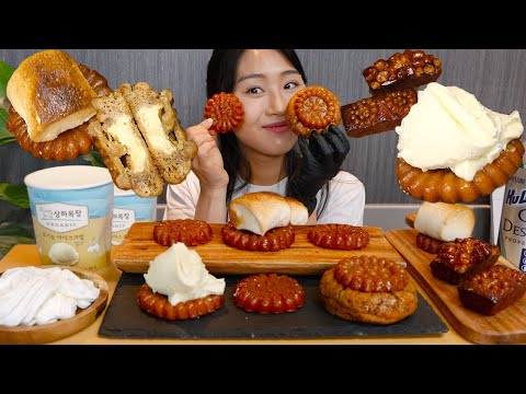 MUKBANG) 카이막+약과=💖 약과스모어 봄날엔약과 장인한과 약과쿠키 약과휘낭시에 먹방 <strong>Yakgwa</strong> dessert real sound asmr eating