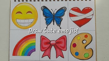 How to Draw Cute Emojis | Easy Emoji Drawing Tutorial | Doodler Mawa
