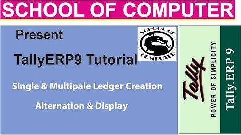 Tally erp9 Ledger Creation Single & Multipale