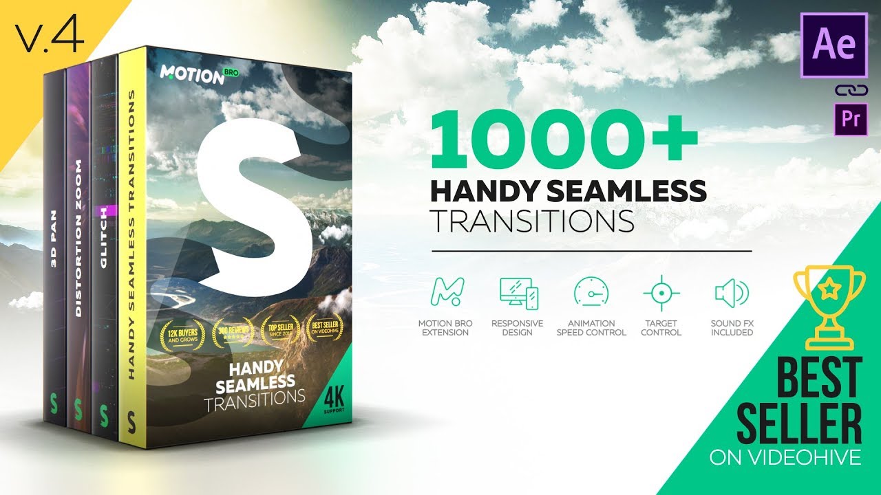 Handy Seamless Transitions V4 - over 1000 presets fo After Effects - Handy Seamless Transitions V4 - over 1000 presets fo After Effects