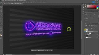 How to Create 3D Neon Logo Mockup in Photoshop