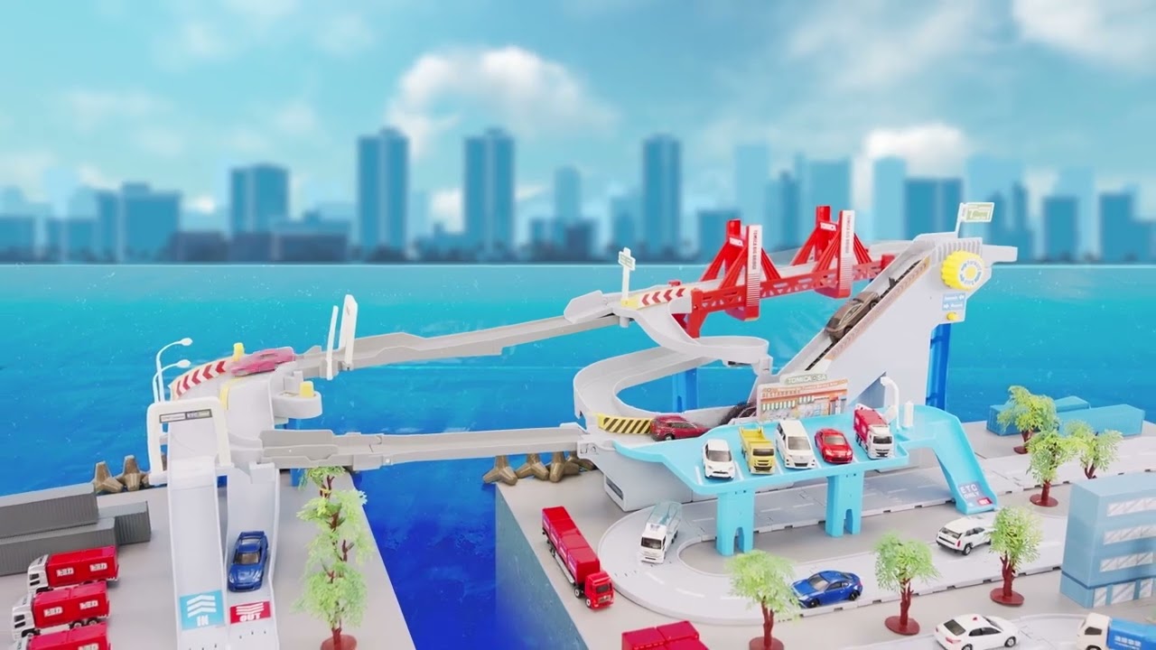 TOMICA WORLD】 Twin Course Mountain Road Drive - YouTube