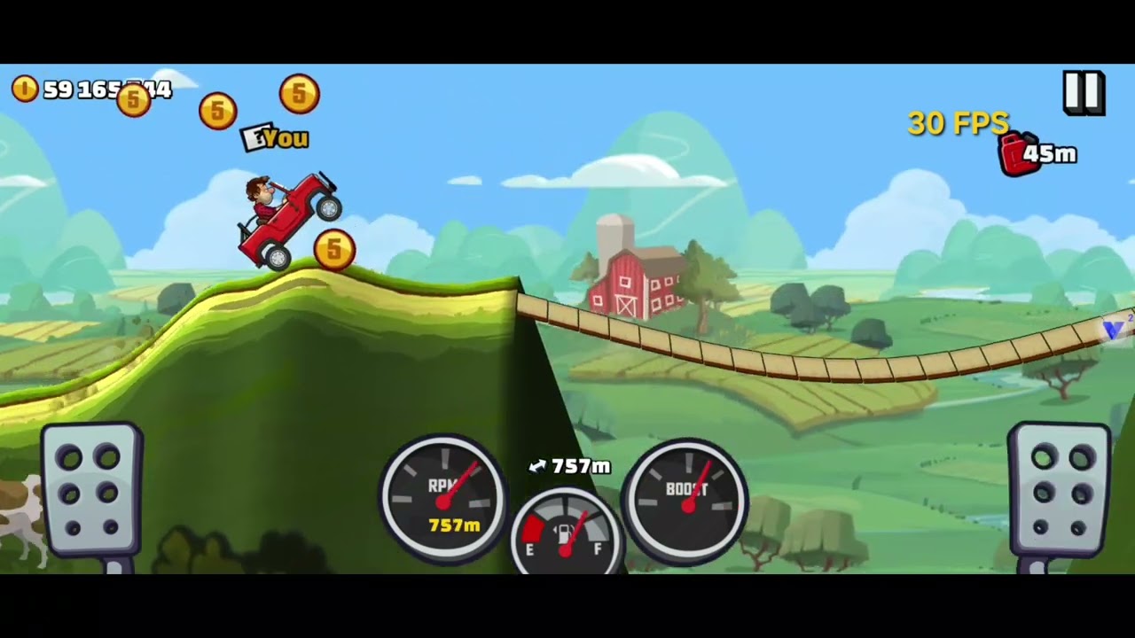 Hill climb racing 2 but the fps gets lower