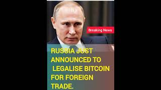 Russia's plan to legalize #bitcoin ❗|bworldnews|#breakingnews#russia#putin#shorts