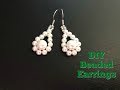 Quick & Easy to make beaded Earrings.Pearl beaded earrings