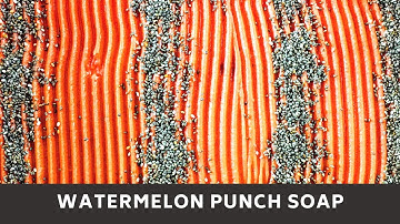 🍉Watermelon punch soap making and cutting - Cold process soap - by The S Soaps