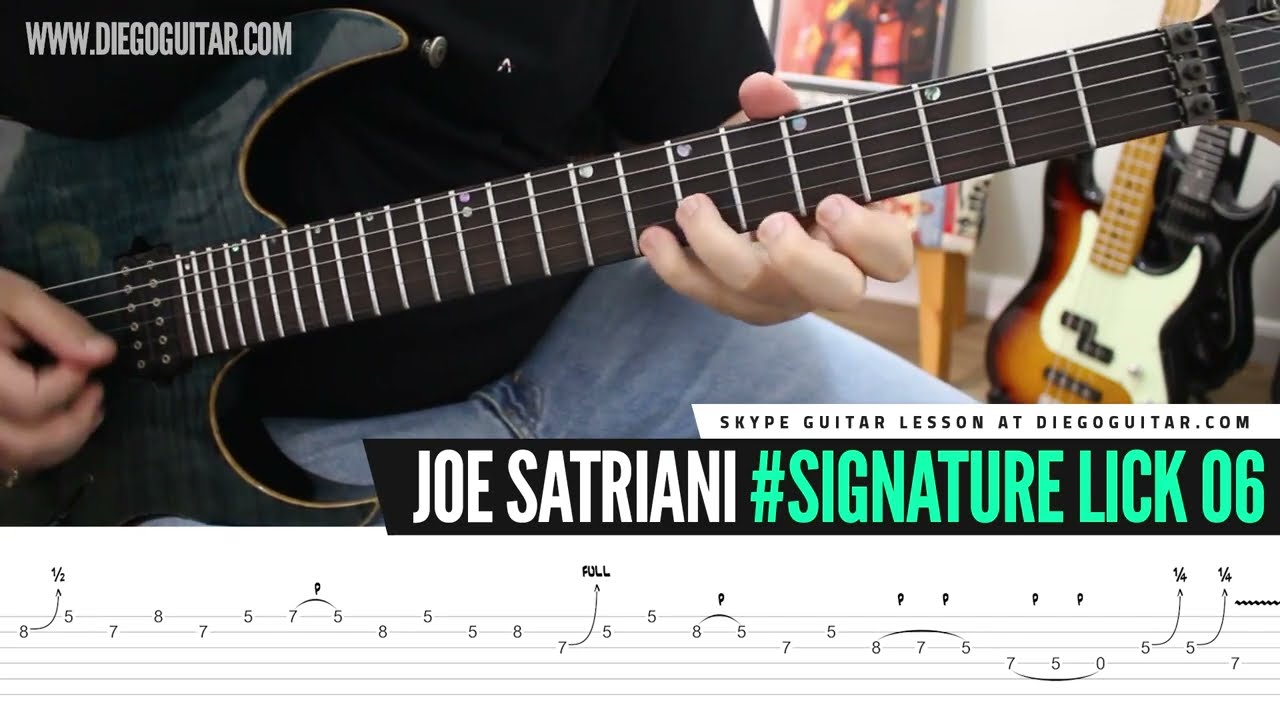Joe Satriani Signature Lick 06 - Satch Boogie A Dorian Rock Blues