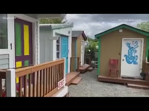 Seattle School for Boys helps feed people living in tiny home community