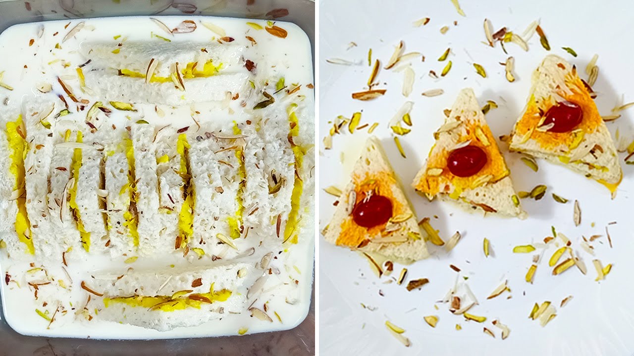 Bread Cham Cham Recipe | Chum Chum Recipe |  Bread Mava Chamcham | Bread Sweet Recipe | Bread Recipe