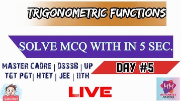|| TRIGONOMETRIC FUNCTIONS || DAY #5 || #mastercadre #htet #maths  #mathematicsmasters #mastercadre