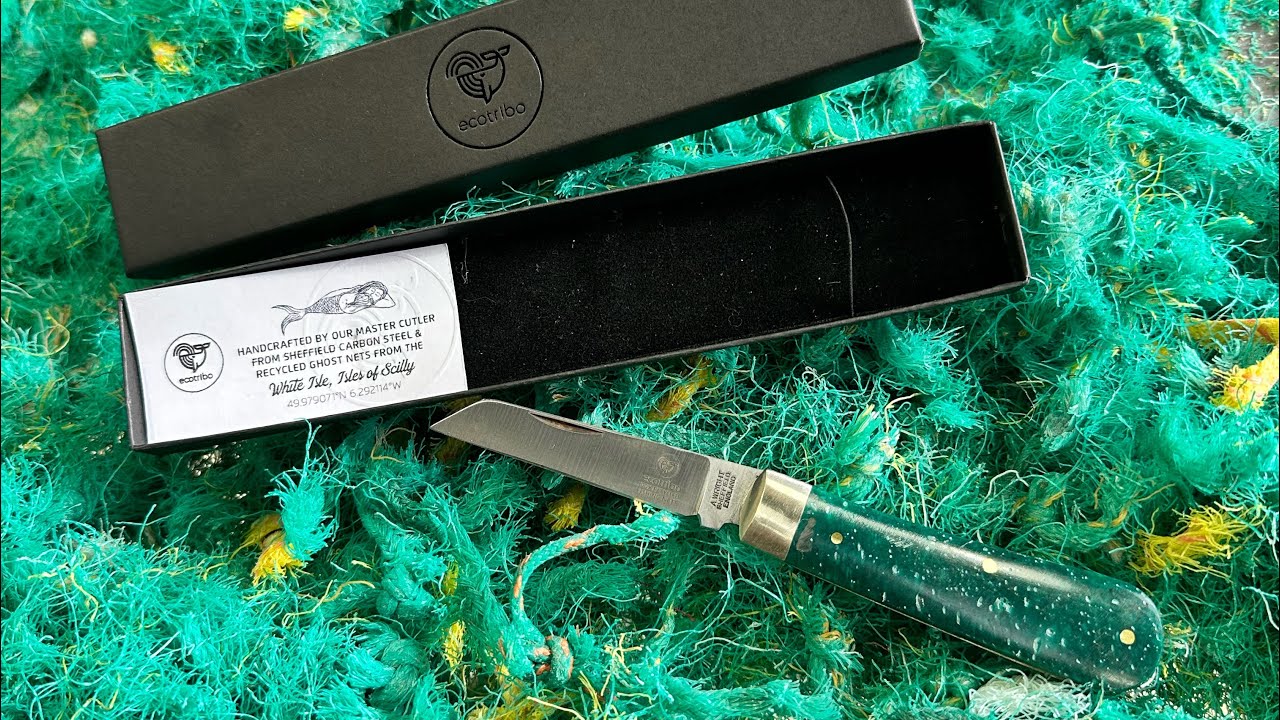 Eco friendly Pen Knife Made in Sheffield from Recycled Ghost Nets