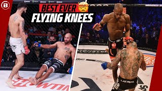 Most BRUTAL Way To End a Fight!?💥🤯 | Best EVER Flying Knee Knockouts | Bellator MMA