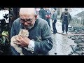 Elderly Man Hugs Cat After His House Burns Down In Turkey, Now Has a Safe and Warm Place!