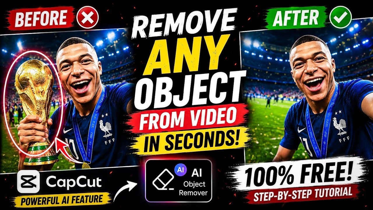 How to Remove Any Object from Video in CapCut (FREE AI Tool)