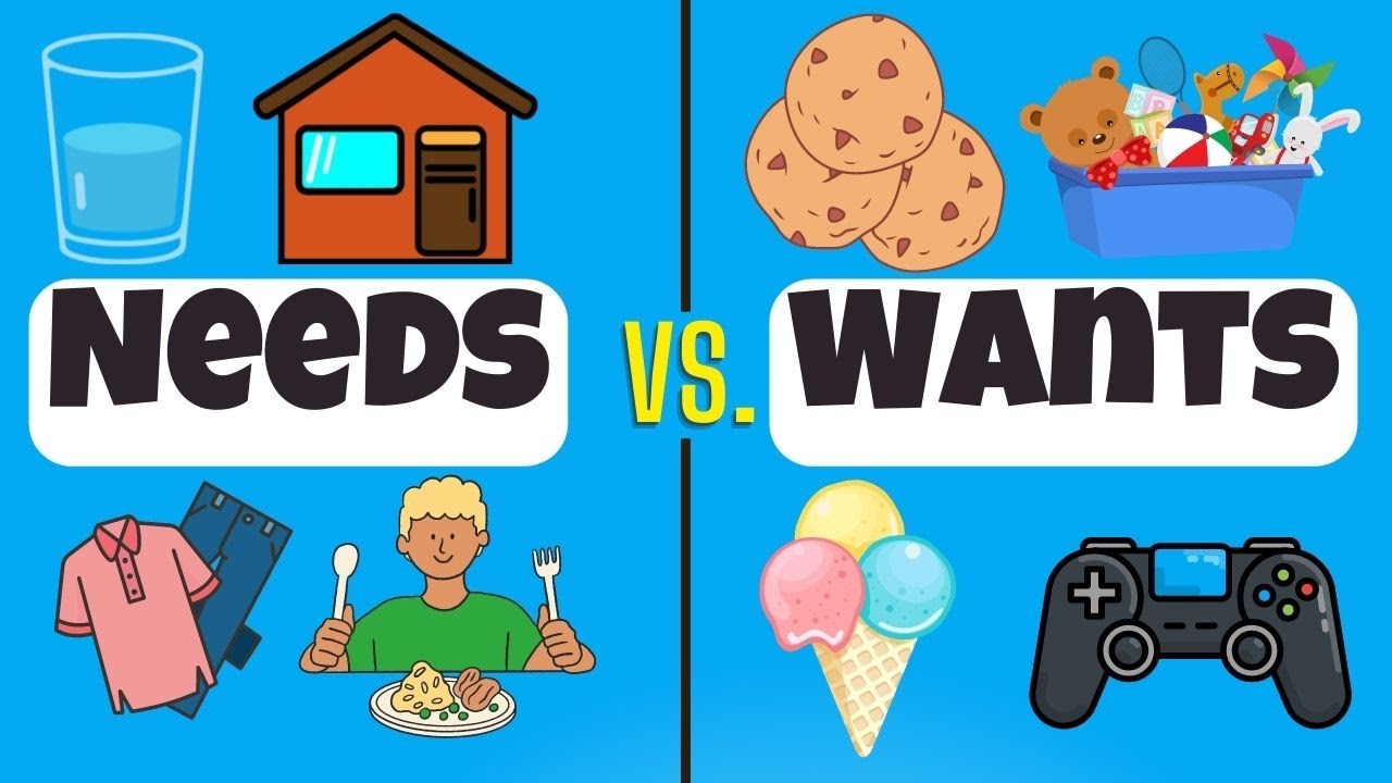 Needs and Wants Explained Facts for kids YouTube