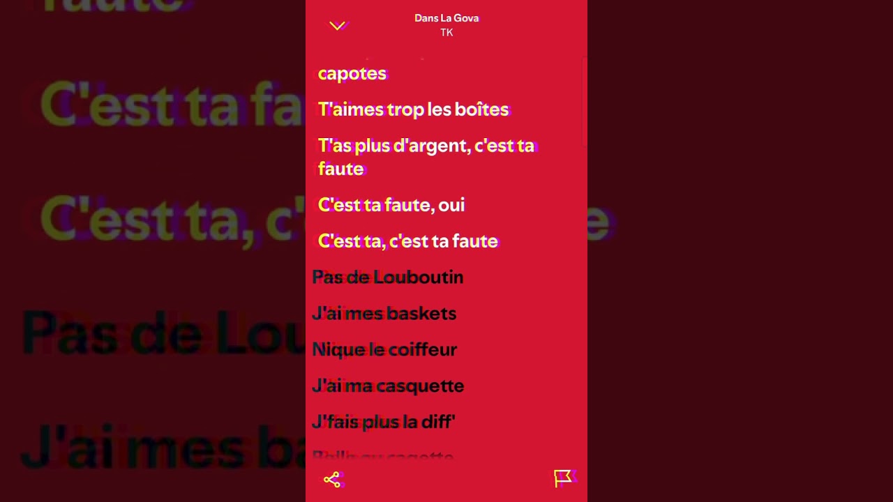 TK - Dans La Gova (Speed-Up + Paroles)