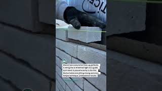 Perfect Brick Alignment Using String Line! #masonry #construction #brickwork Net Worth