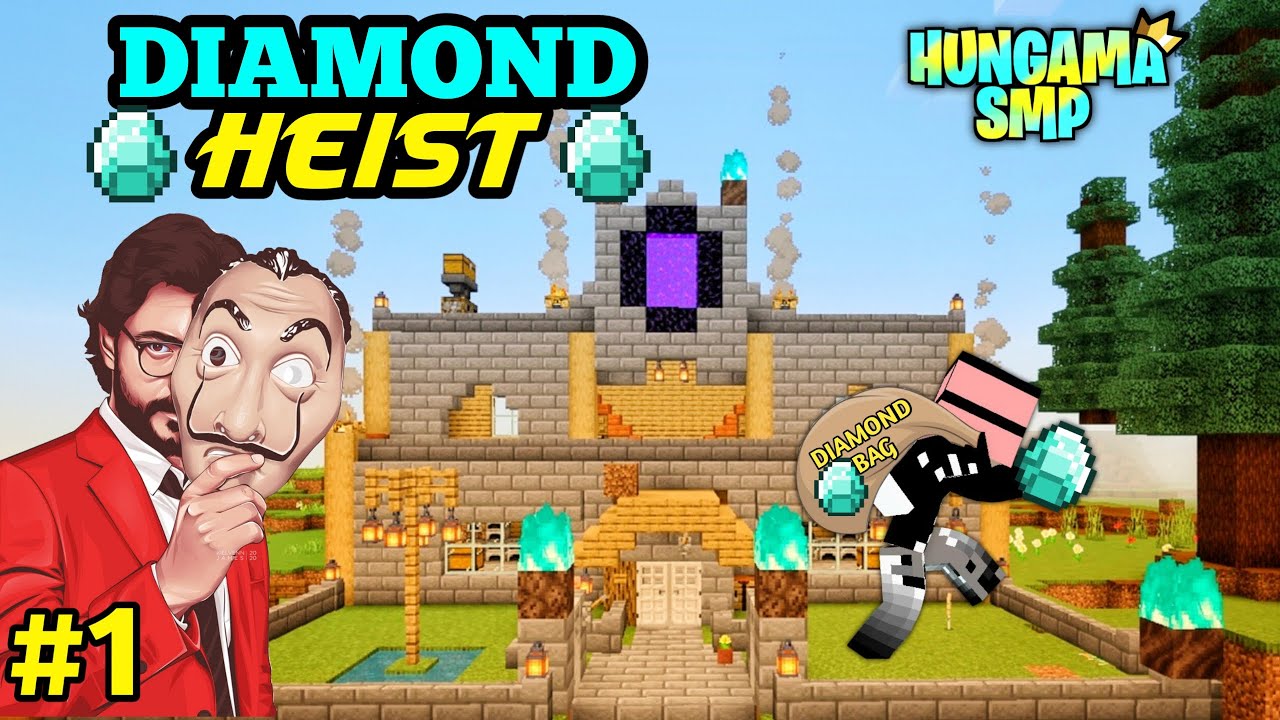 Diamond Heist In Hungama SMP Minecraft | Minecraft Hungama SMP #1 || Diamond Ki Chori Hungama SMP