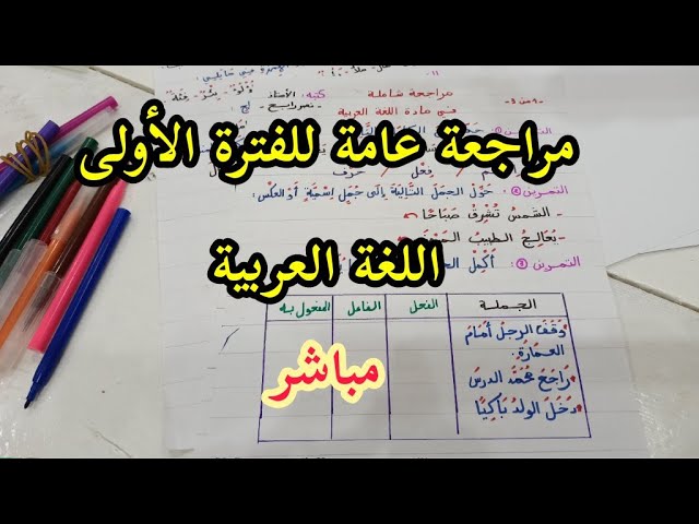 مراجعة عامة للفترة الأولى