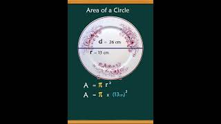 Diameter to Area in 1 Minute! | Easy Circle Area Tutorial  #Shorts #shortvideo #CircleArea #Diameter