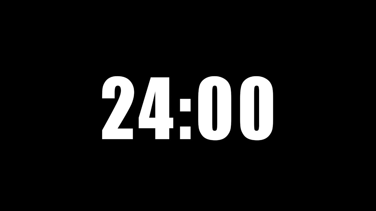 Таймер обратного отсчета на 24 минуты