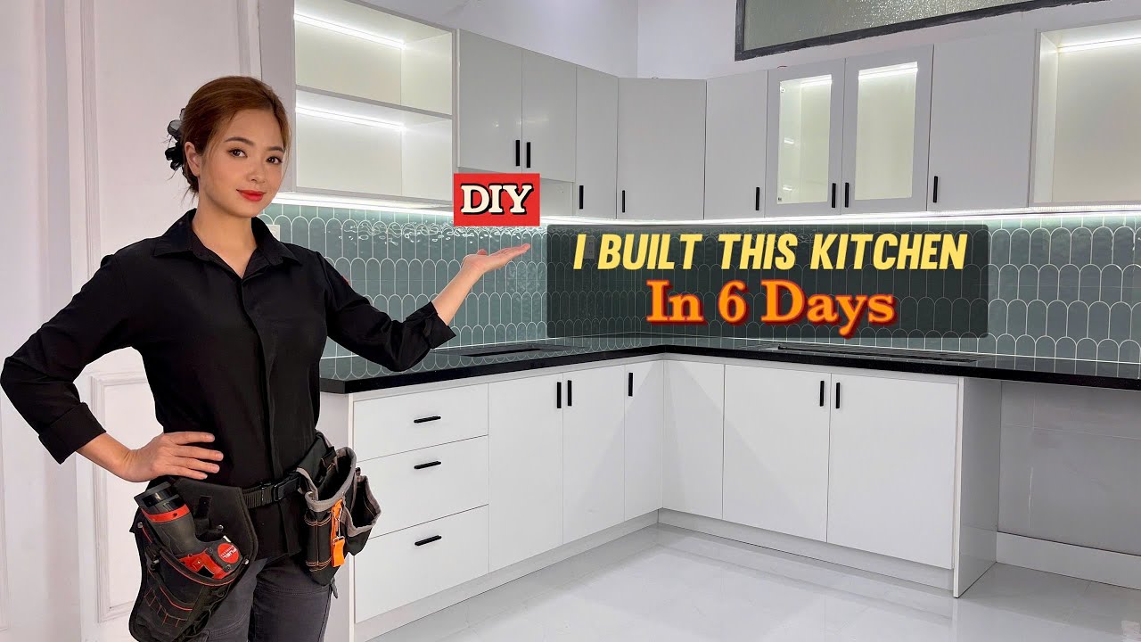 I Built This Kitchen in 6 Days With Simple Tools — DIY Kitchen Build (Step by Step)