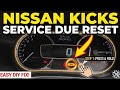 How to reset service due Nissan kicks car service due reset manually without scanner.9811229509