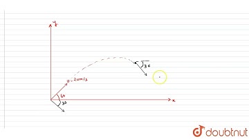 A particle is projected with velocity 20 ms ^(-1) at angle 60^@ with horizontal . The radius of ...