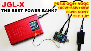 JGL-X  THE BEST POWER BANK? Наверное лучший повербанк! PD3.0 QC4 65W+65W+45W/ 56Wh/ SONY/ TFT 1,8&quot;