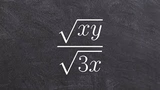 Learning to rationalize the denominator so that you can simplify a radical expression