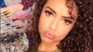 ASMR ~ Spit Painting 🎨 in PORTUGUESE ✨ (with Flipping the Pages Trigger)