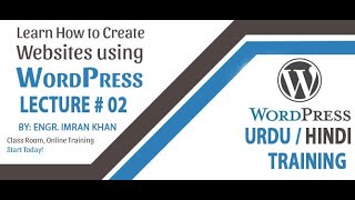 Wordpress & SEO Wordpress Training in Urdu/Hindi | Lecture 2 | by Engr. Imran Khan