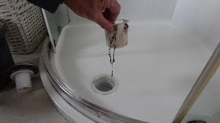 How to clear a blocked or slow running shower waste