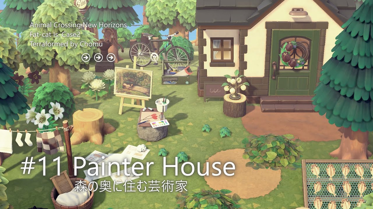 あつ森 森の奥に住む芸術家 Painter House Case2 Snowy Winter Early Spring 島クリエイター Youtube