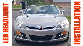 Auxbeam LED Headlight Installation Review Saturn Sky Pontiac Solstice Kappa