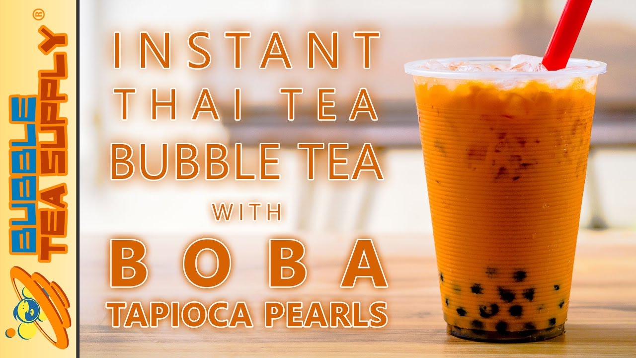 How To Make Instant Thai Tea Bubble Tea With Boba Tapioca Pearls - Youtube