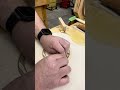 Scraping the Purfling with the Blue Spruce Curved Scraper