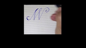 W Capital Cursive letter #lettering #satisfying #youtube #shortsfeed #stylish #